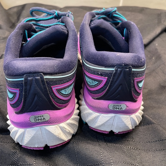 BROOKS Glycerin 15 Super DNA RUNNING SHOES Navy Blue Purple Women's Sz 7.5 - Picture 4 of 7